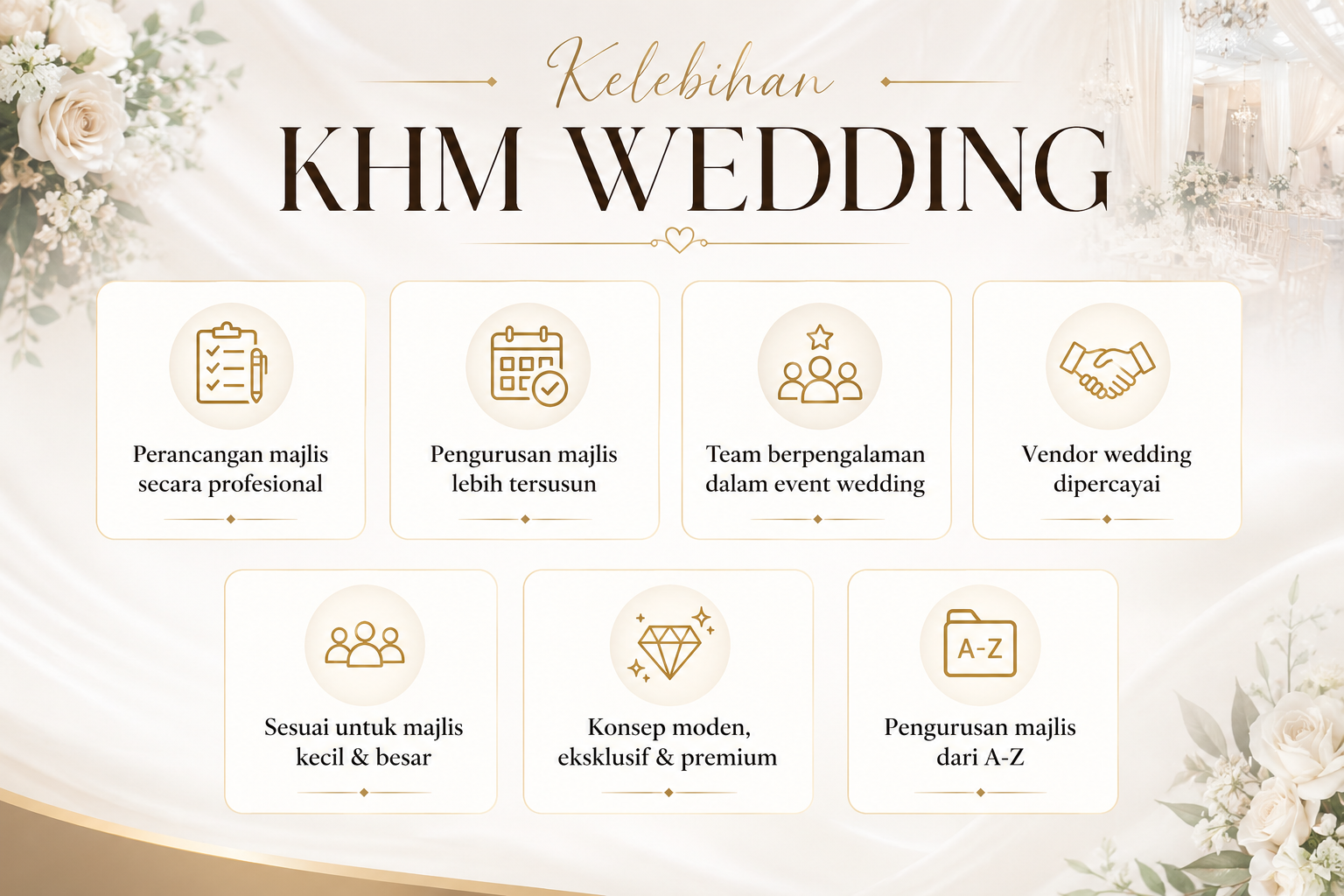 kelebihan khm wedding
