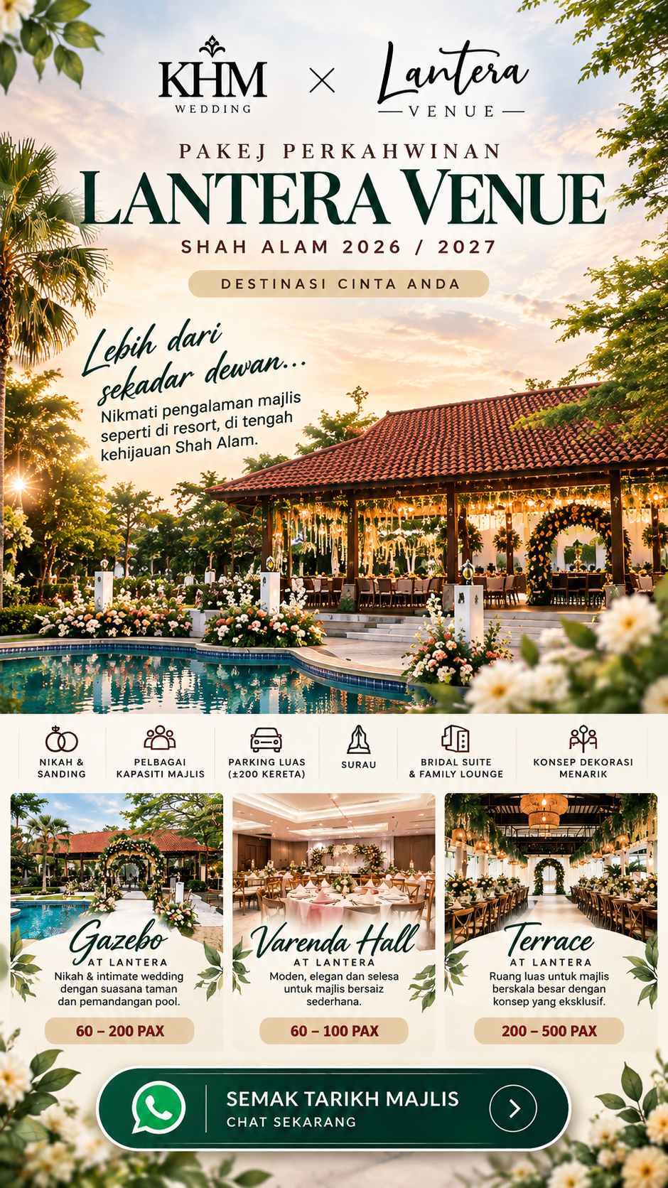 Pakej kahwin Lantera Venue Shah Alam oleh KHM Wedding