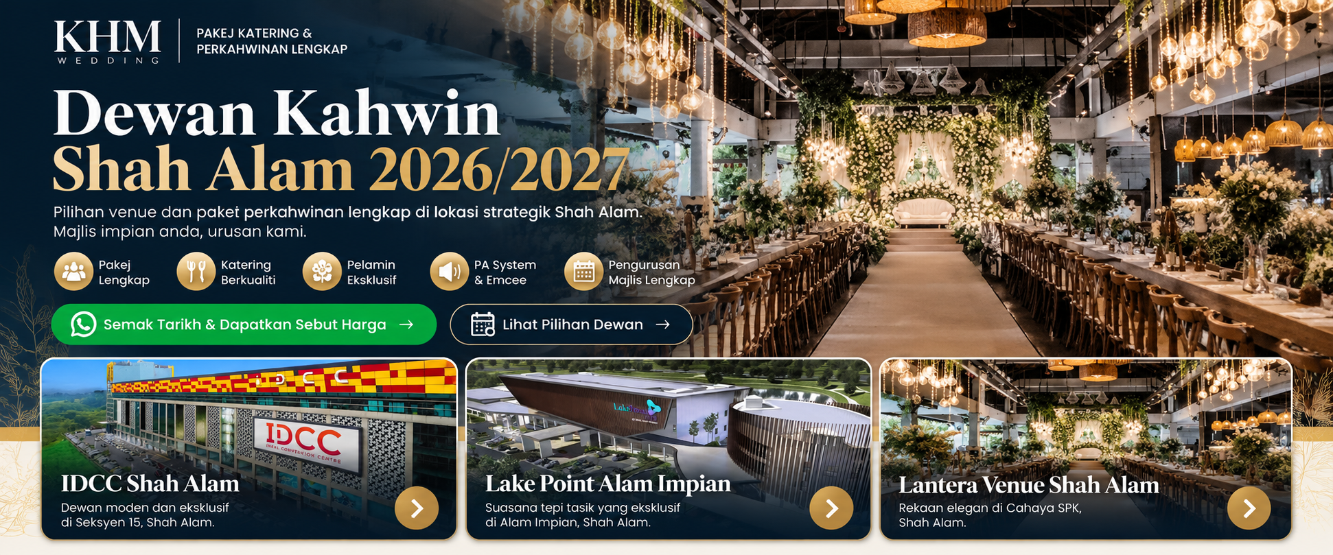 Dewan Kahwin Shah Alam 20262027 – Pilihan Venue & Pakej