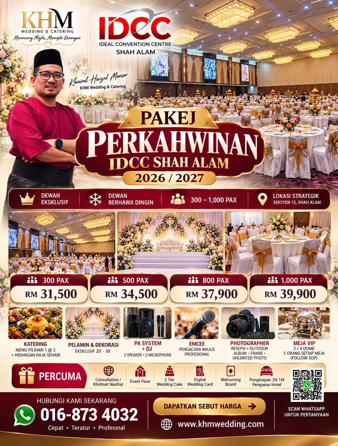 pakej perkahwinan lengkap idcc shah alam